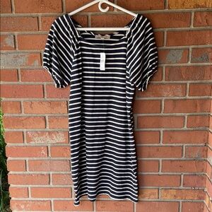 NEW navy white striped dress